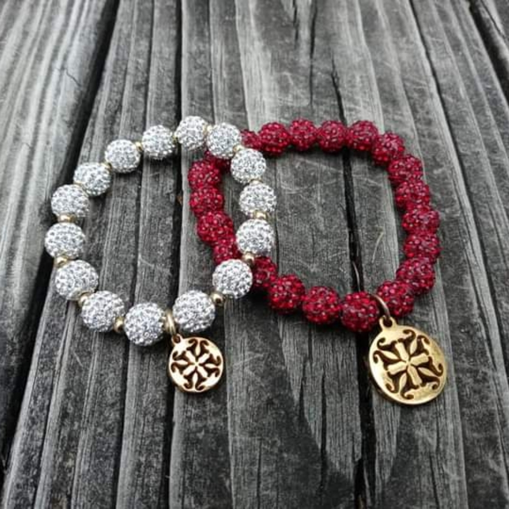 Rustic Cuff Christmas Bracelet Stack